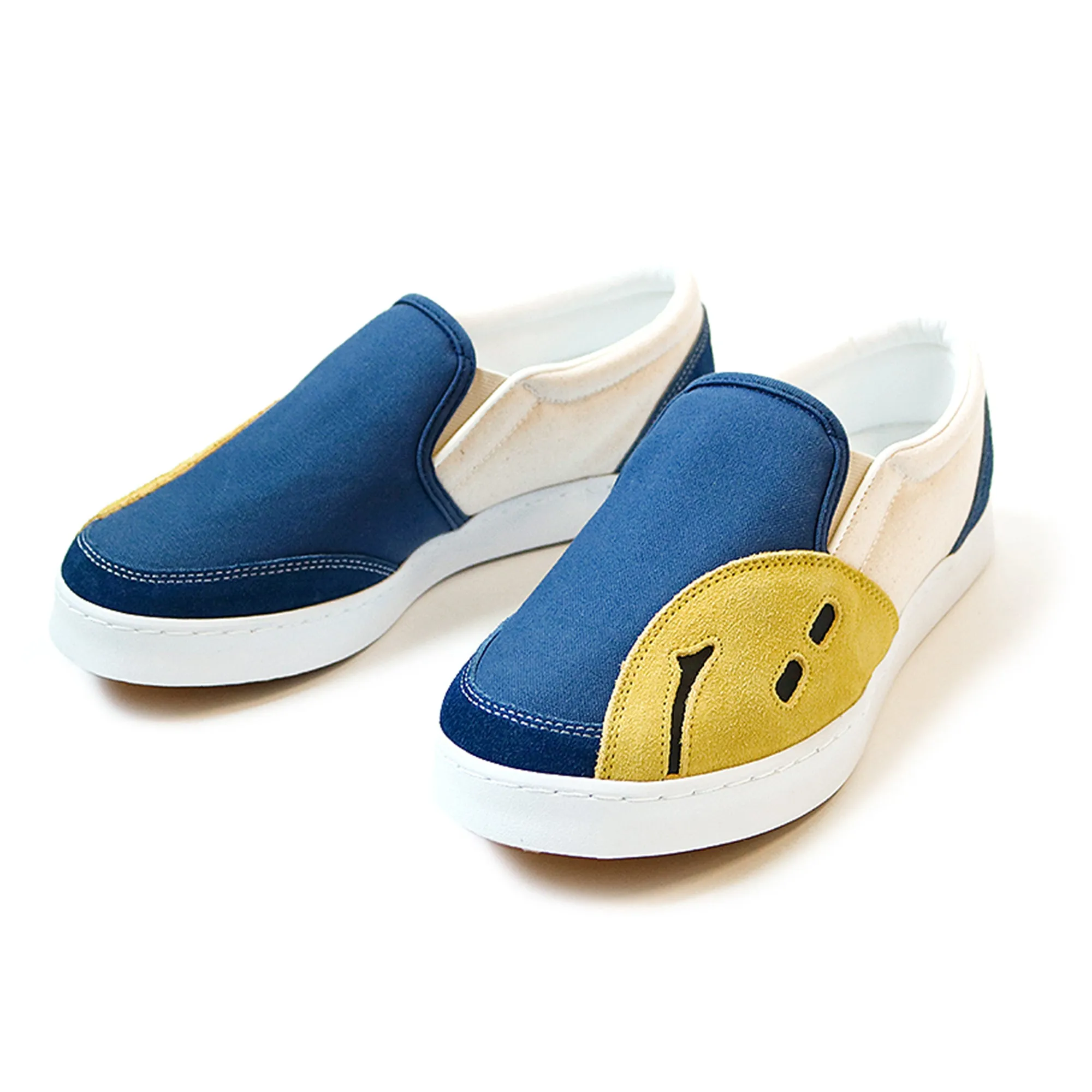 RAIN SMILE SLIP-ON - NATURAL/BLUE