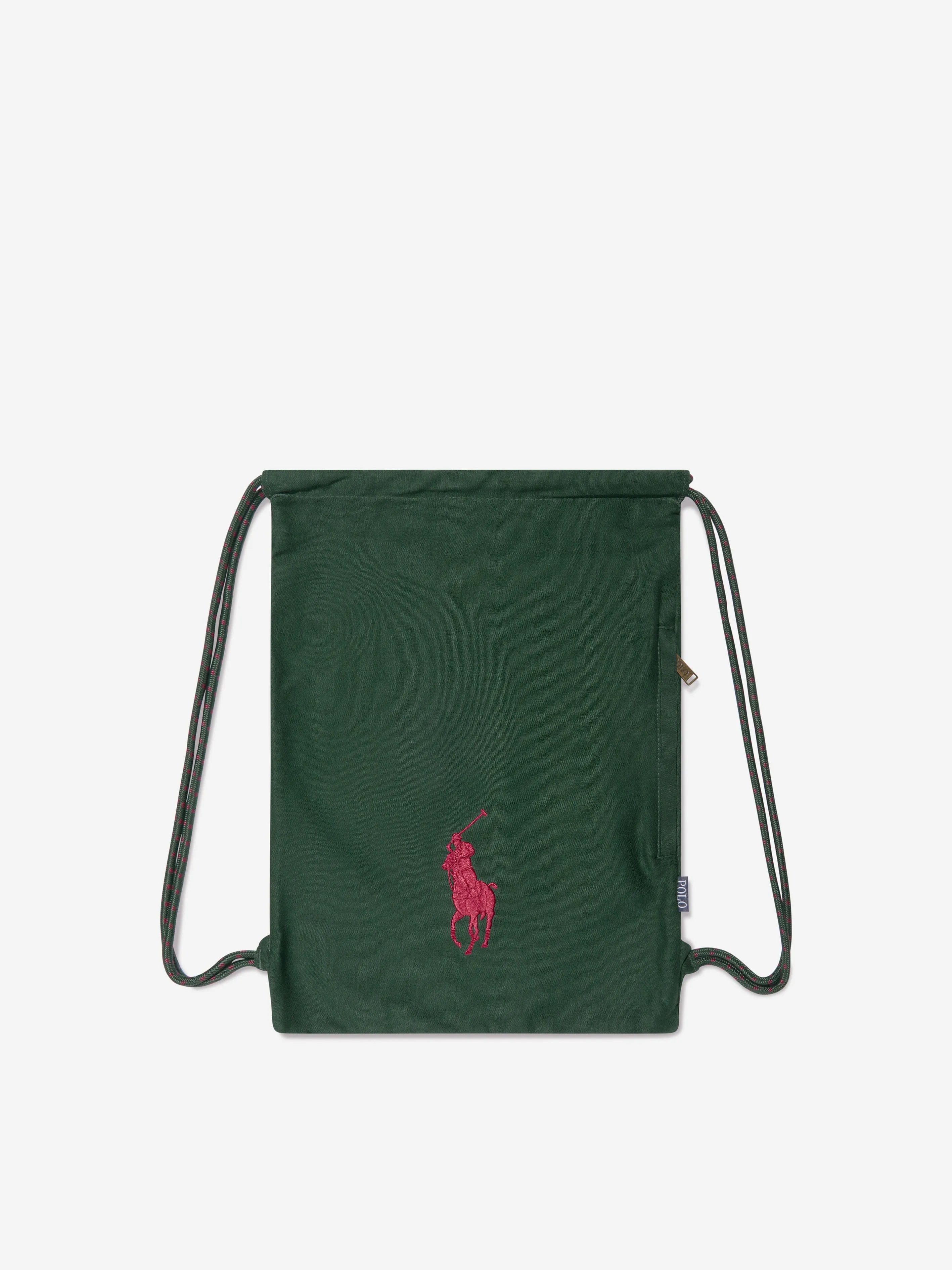 Ralph Lauren Kids Canvas Gym Sack in Green