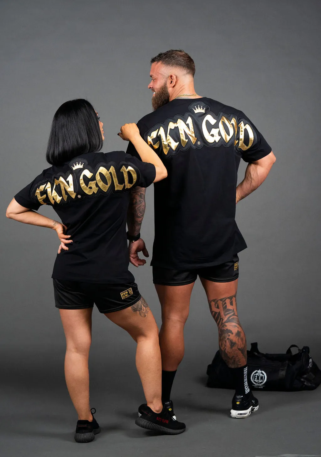 Relentless | Men's Gym Quad Fit Shorts | Black & Gold