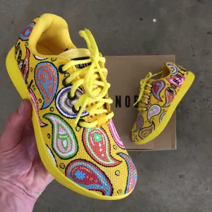 Retro Funky Paisley  Yellow NOBULL Trainers