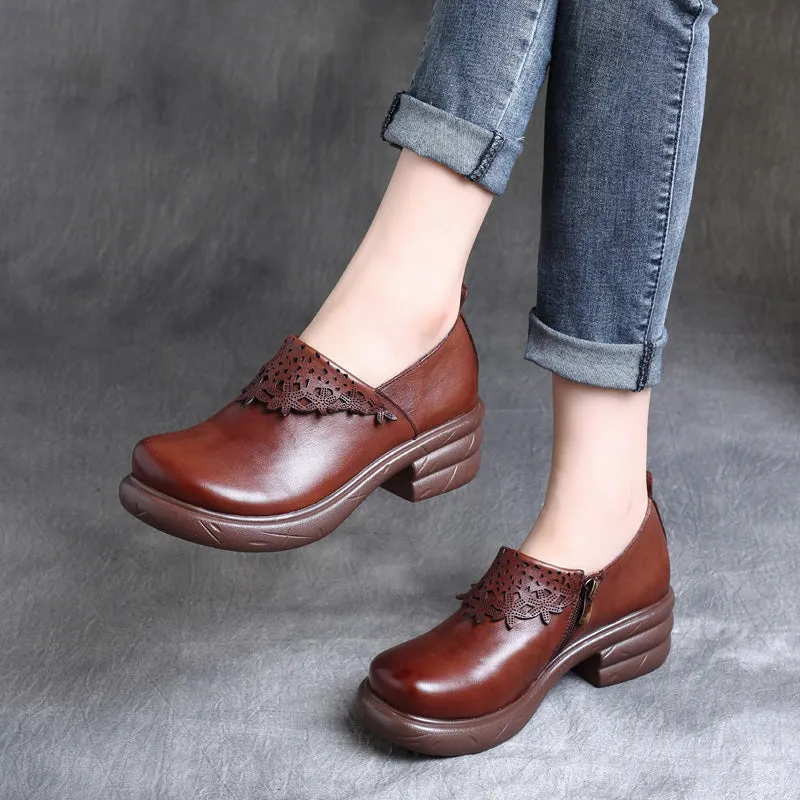 Retro Waterproof Thick Heel Women's Shoes