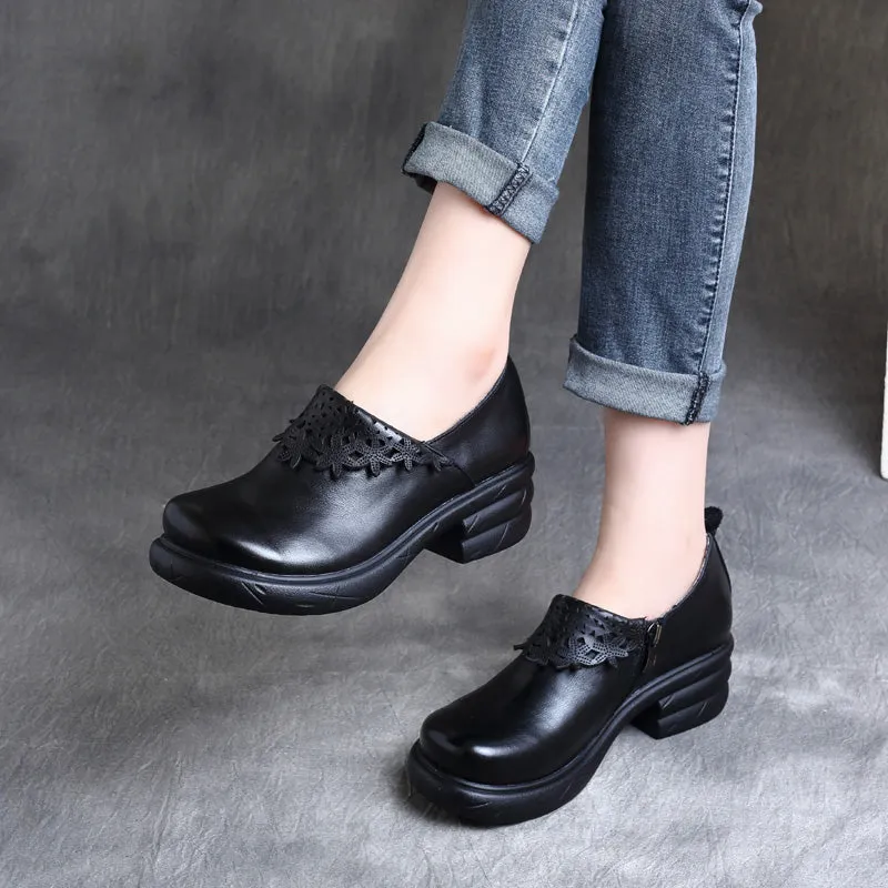 Retro Waterproof Thick Heel Women's Shoes