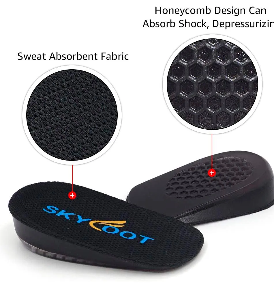 Skyfoot's Height Increase Insole, Heel Lifts for Shoes, Gel Lift Inserts for Men and Women Large