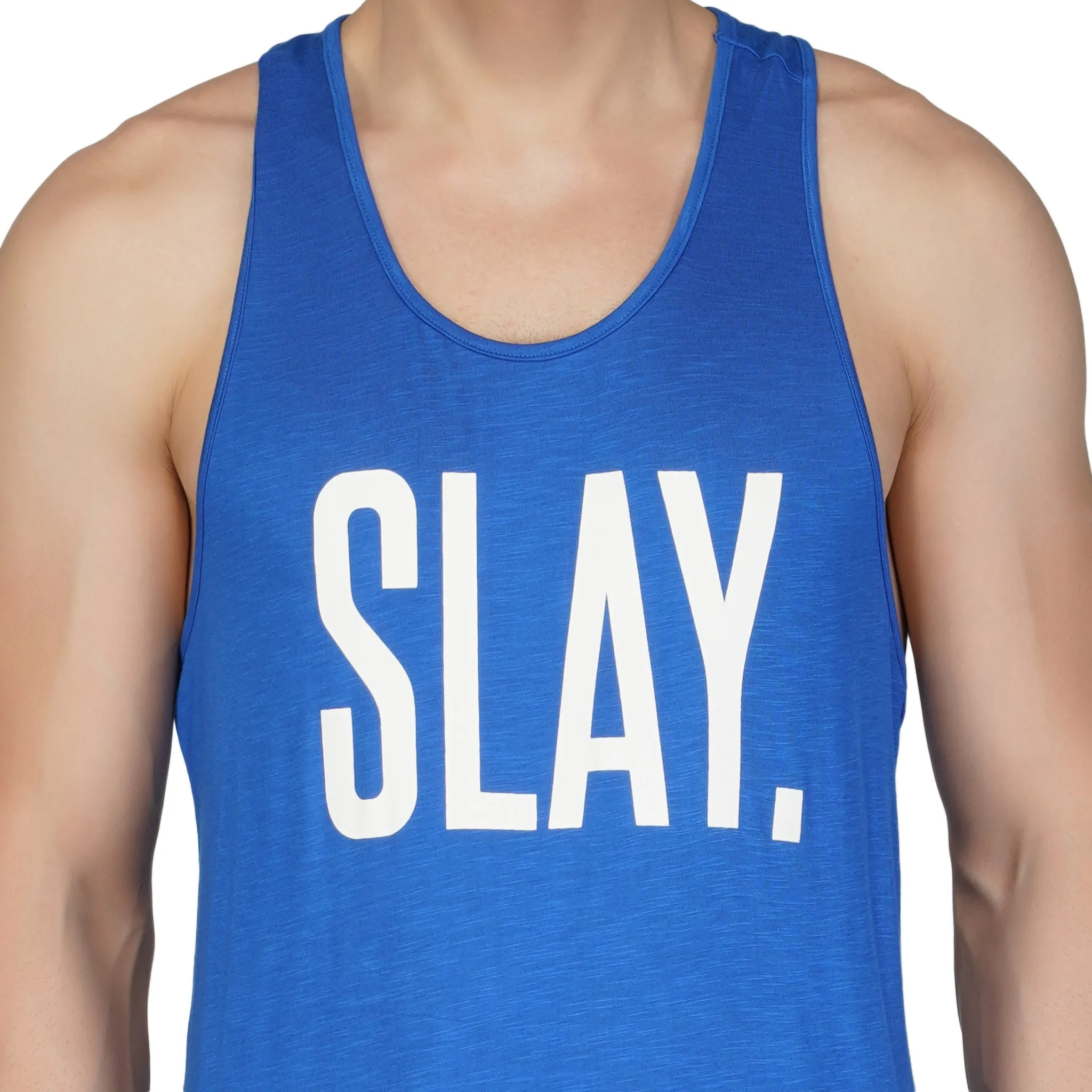 SLAY. Men's Blue Gym Vest