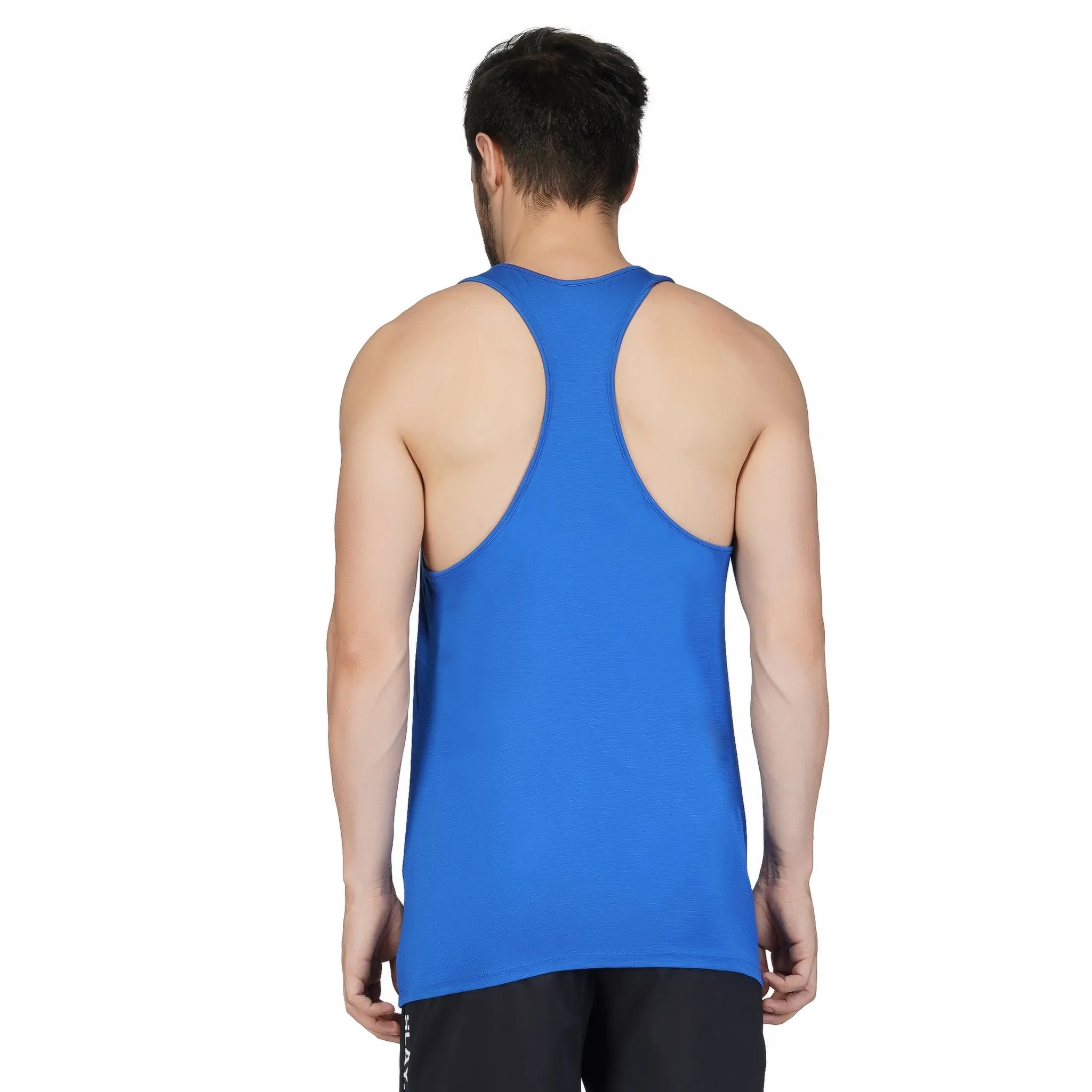 SLAY. Men's Blue Gym Vest