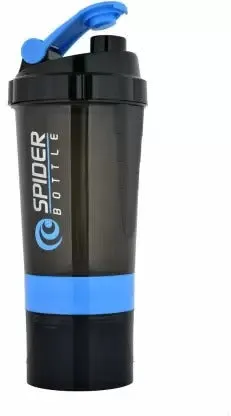 Spider Protein Shaker Bottle with Extra compartment (Pack of 2 | 500 ml | Assorted colour)