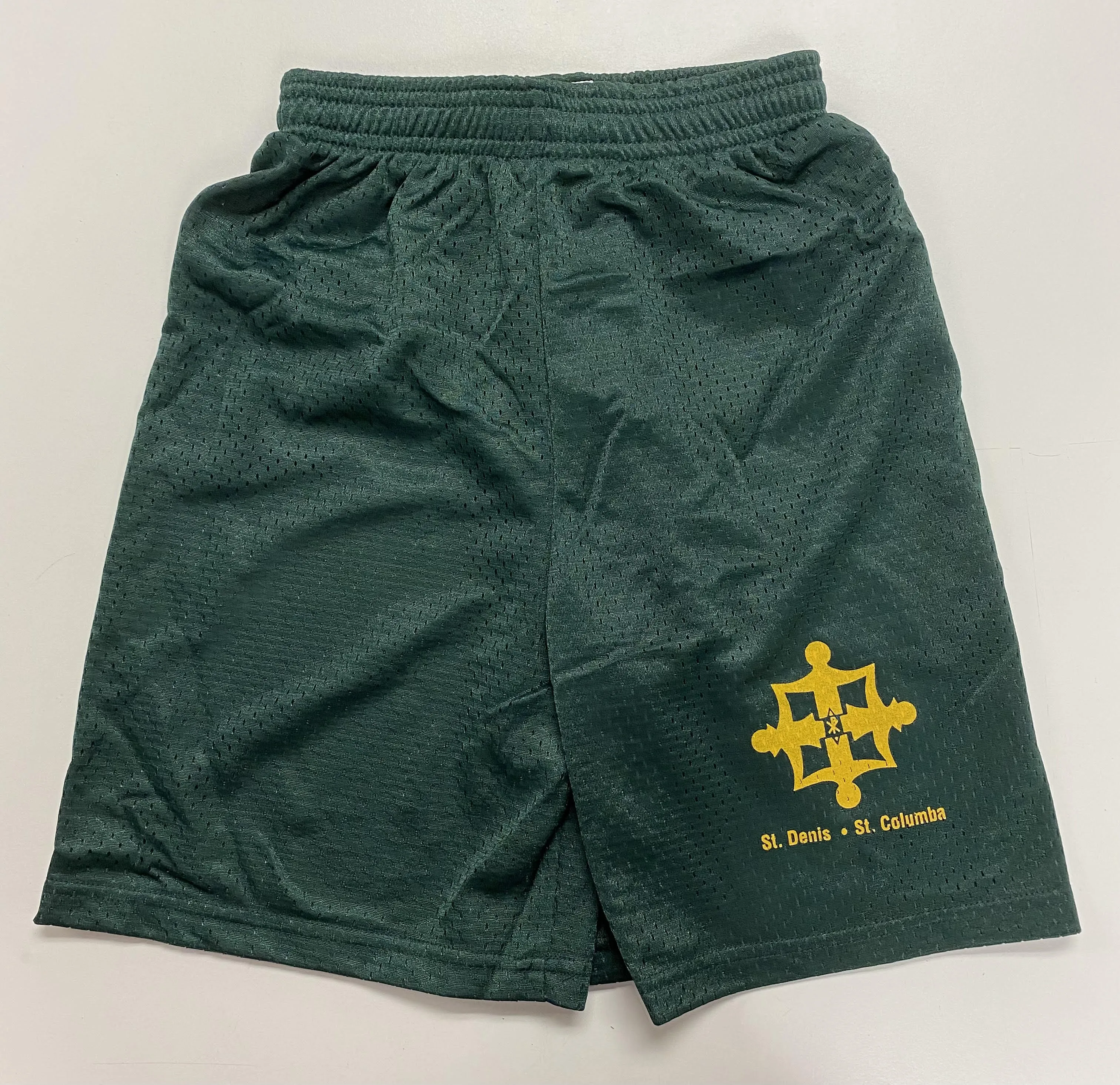 Spirit Wear- Gym Short Mesh- Green w/ logo