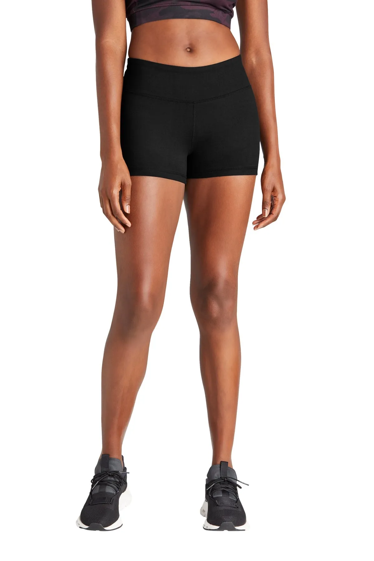 Sport-Tek Ladies Custom Interval 3 Shorts, Black