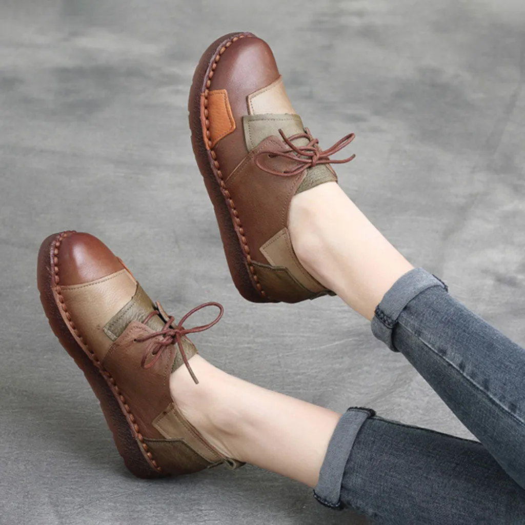 Spring Handmade Stitching Retro Shoes 35-43