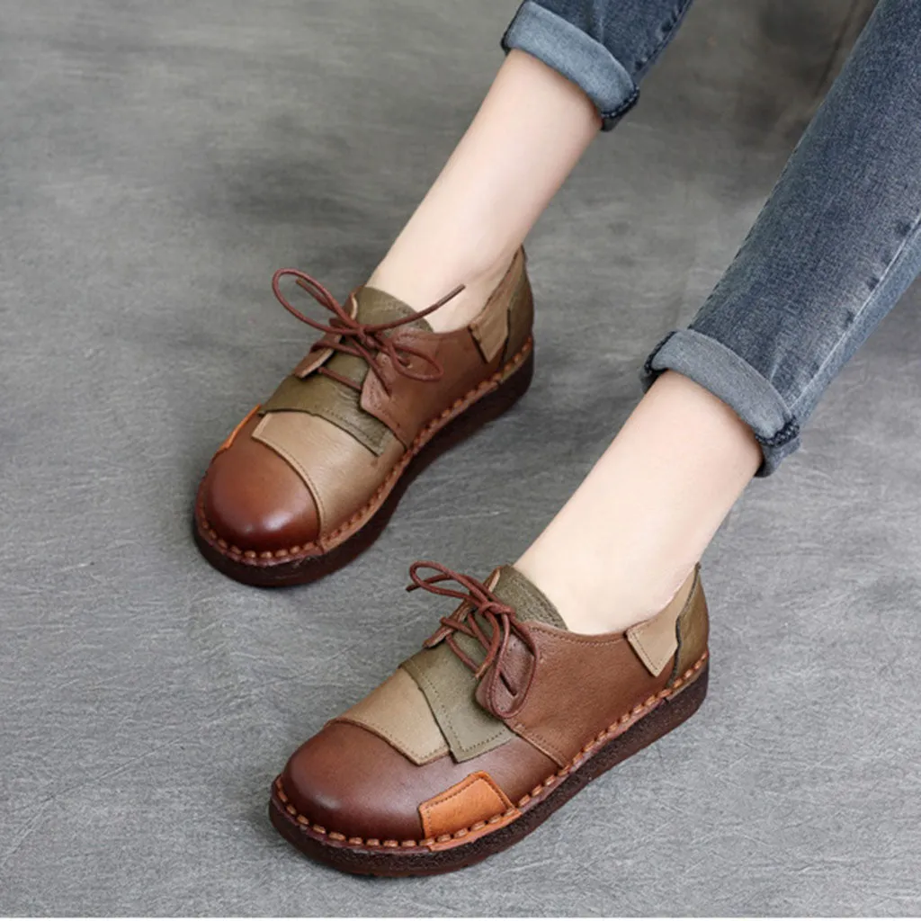 Spring Handmade Stitching Retro Shoes 35-43