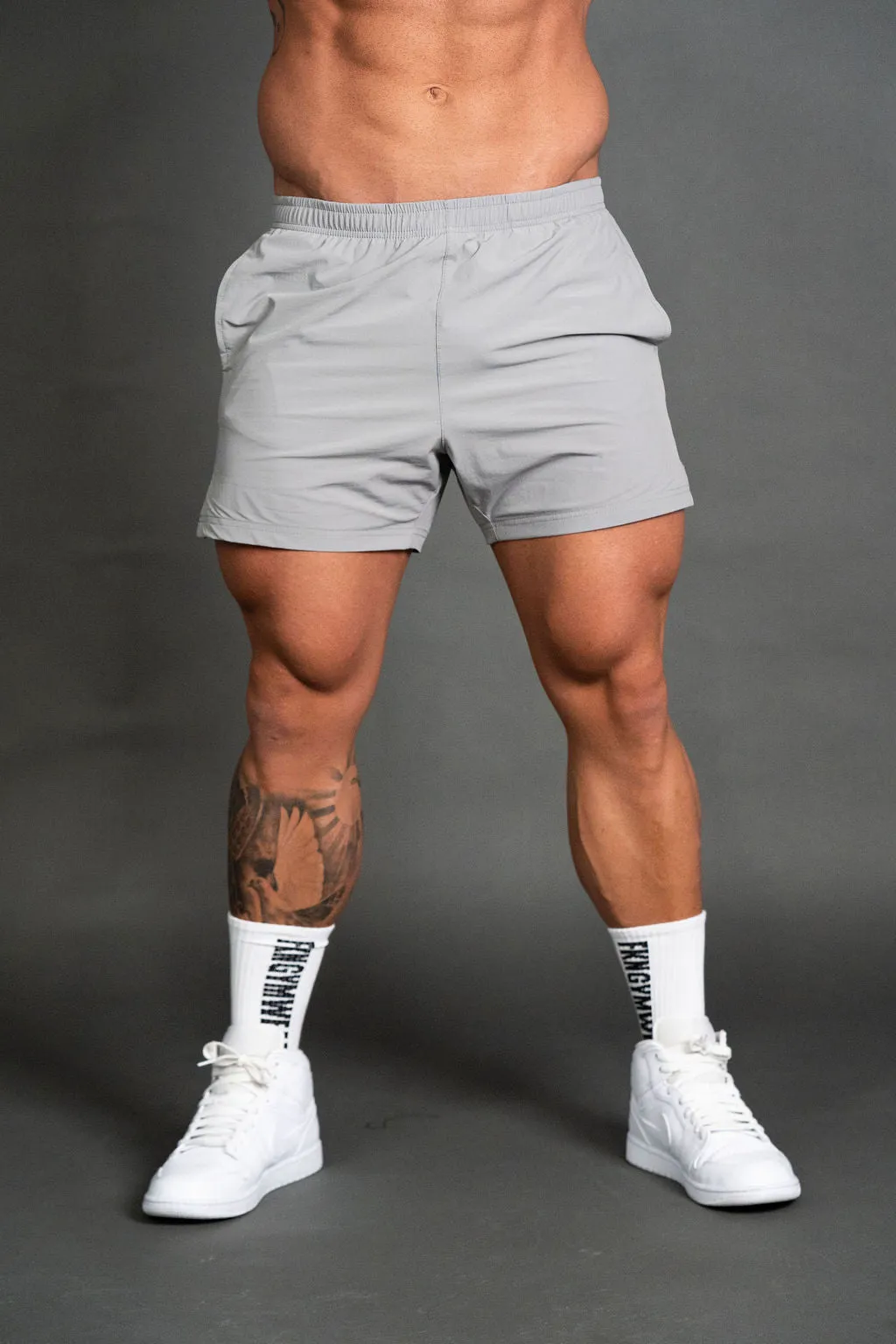 Steel HEIST | Men's Gym Shorts | Silver Grey