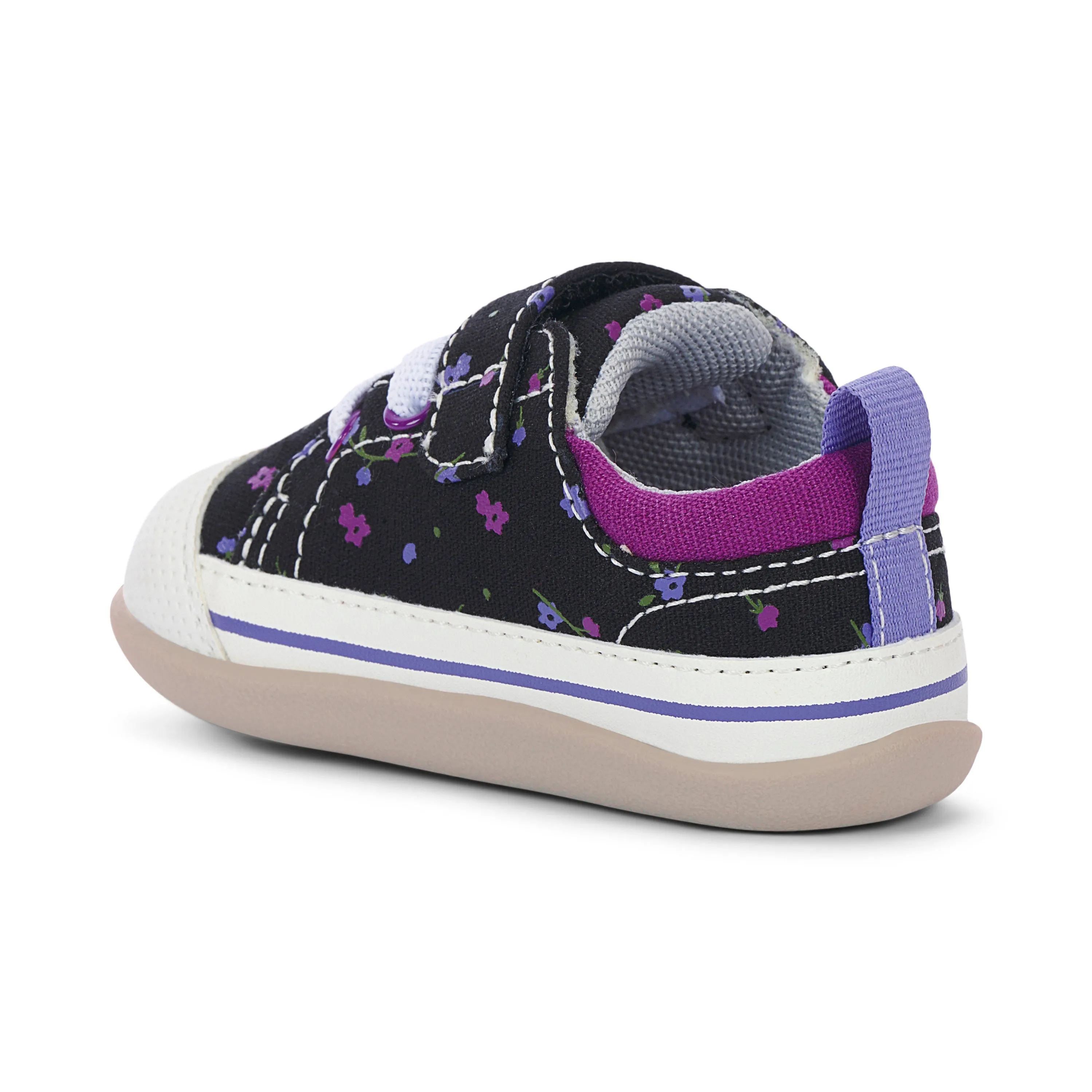 Stevie II (First Walker) Infant Shoe - Black Floral