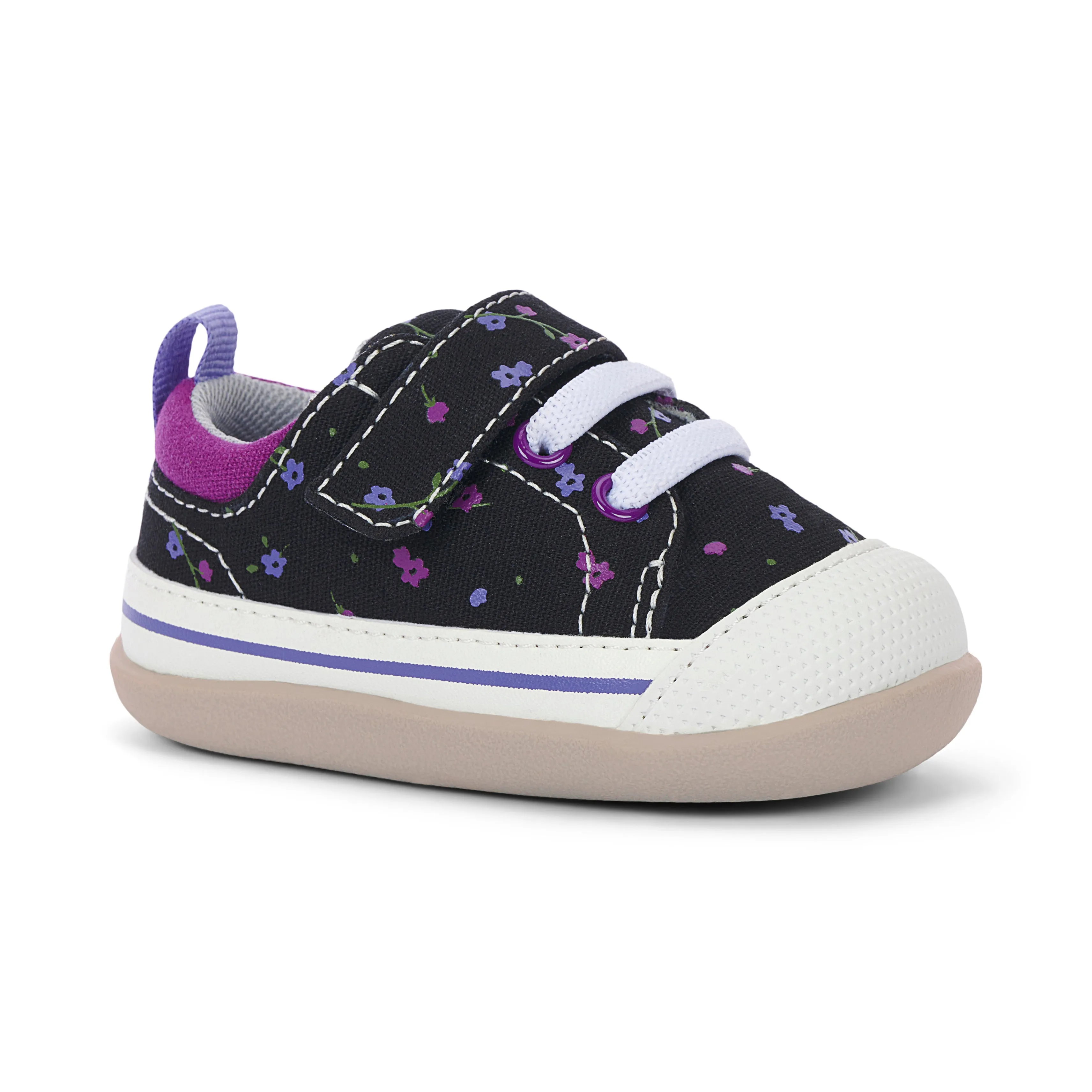 Stevie II (First Walker) Infant Shoe - Black Floral