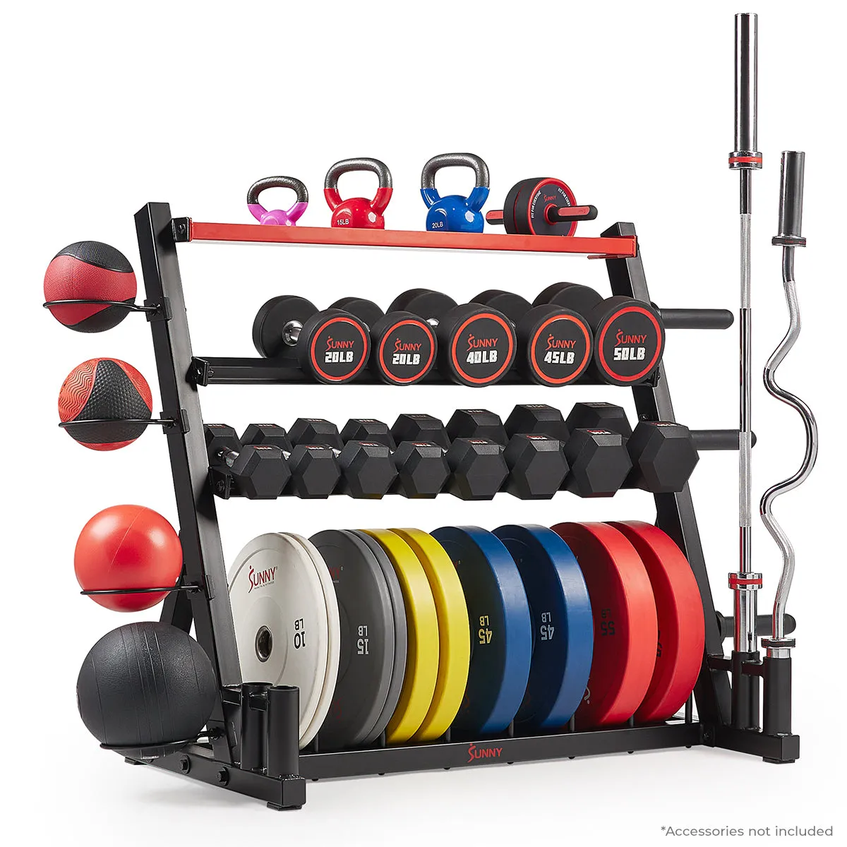 Sunny Strength™ Premium All-In-One Mass Weights Storage Rack