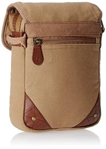 Swiss Military Cama Beige Canvas Sling Bag | Rugged 16 oz Canvas | Versatile Travel Companion | Interior Organization | Small Bag with Sling | 2 Ltr.