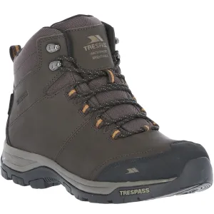 Trespass Mens Hiram Leather Waterproof Boots - Earth