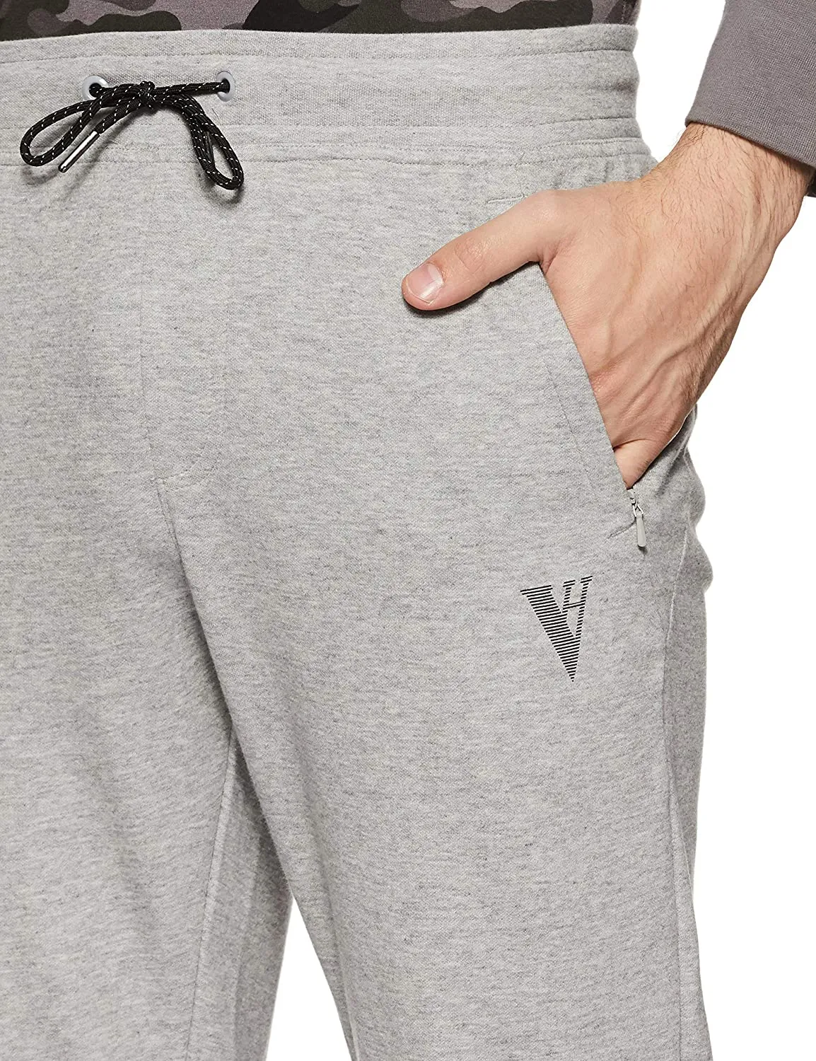 Van Heusen Cotton Men Grey Track Pants Gym Wear