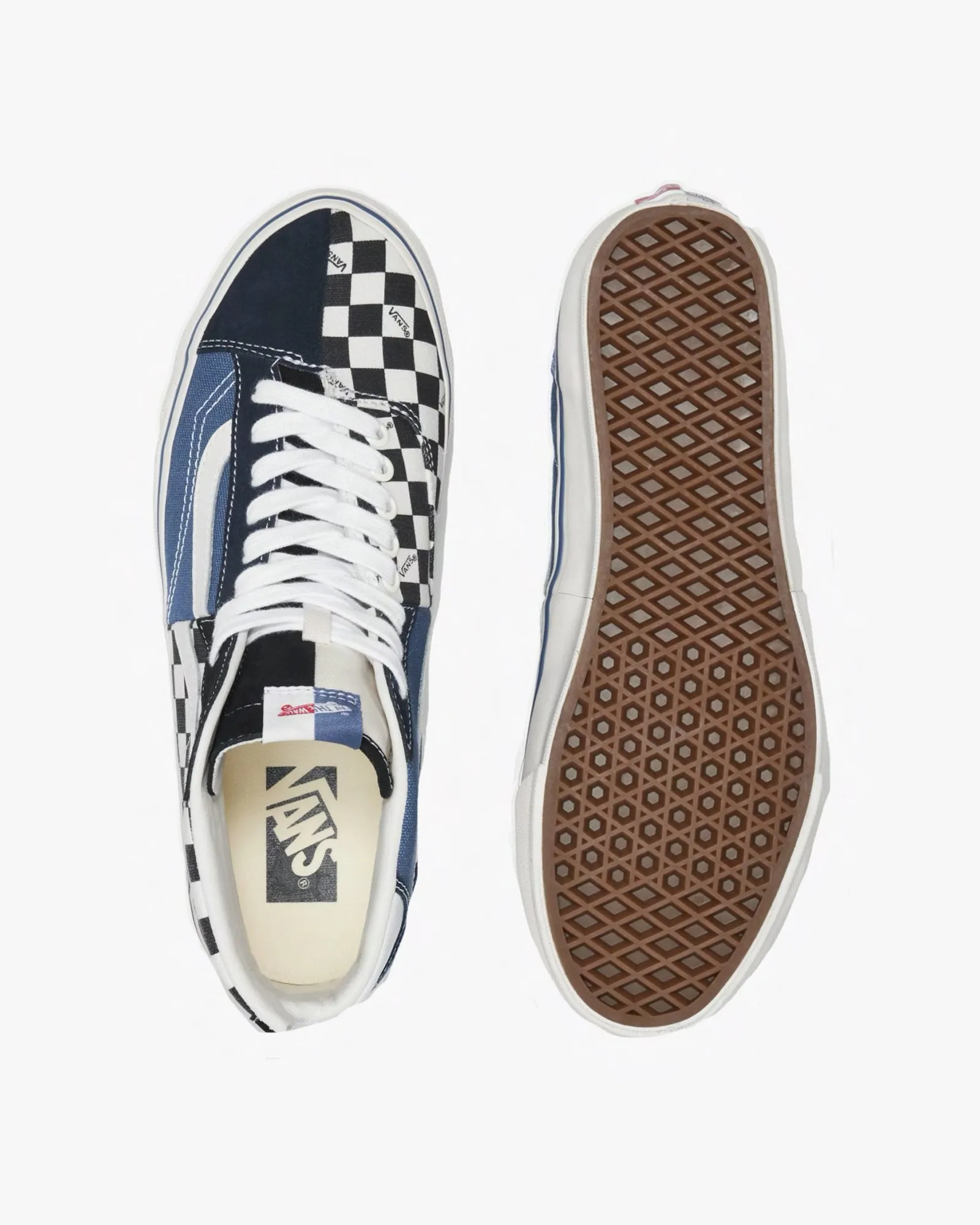 Vans Premium Clash The Wall LX Suede & Canvas - Black Checkerboard