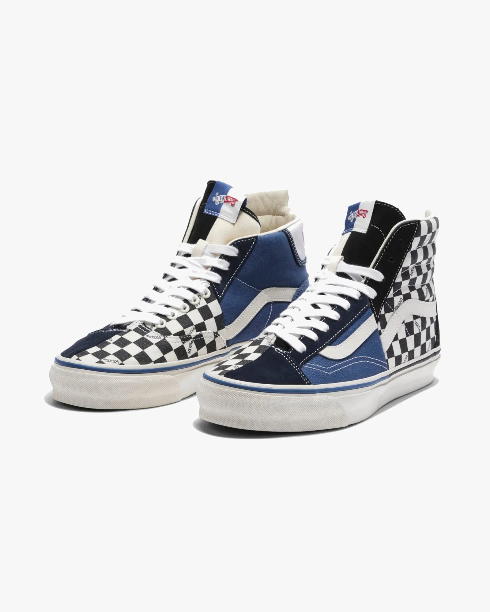 Vans Premium Clash The Wall LX Suede & Canvas - Black Checkerboard