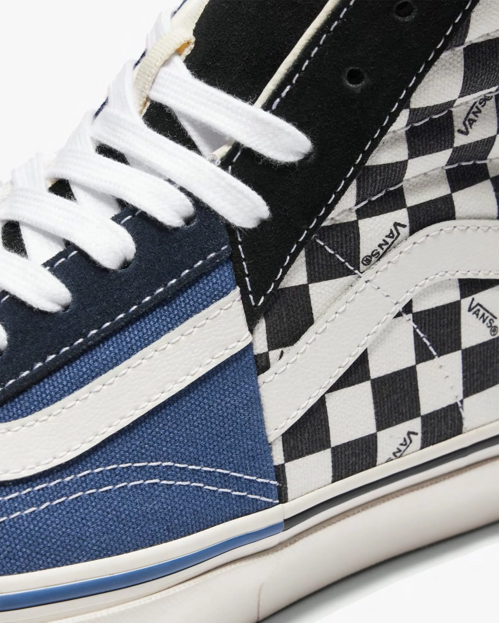 Vans Premium Clash The Wall LX Suede & Canvas - Black Checkerboard