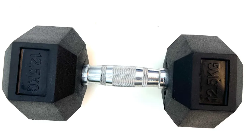 VEO Rubber Hex Dumbbell 12.5KG