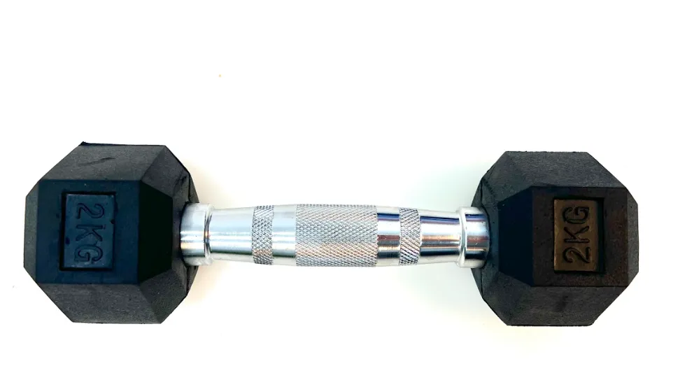 VEO Rubber Hex Dumbbell 2KG