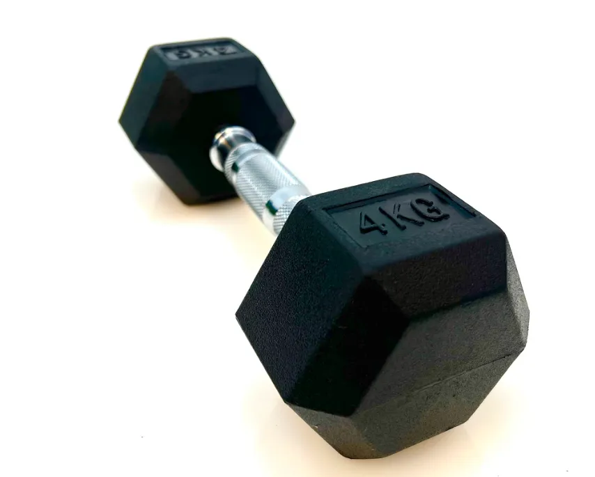 VEO Rubber Hex Dumbbell 4KG