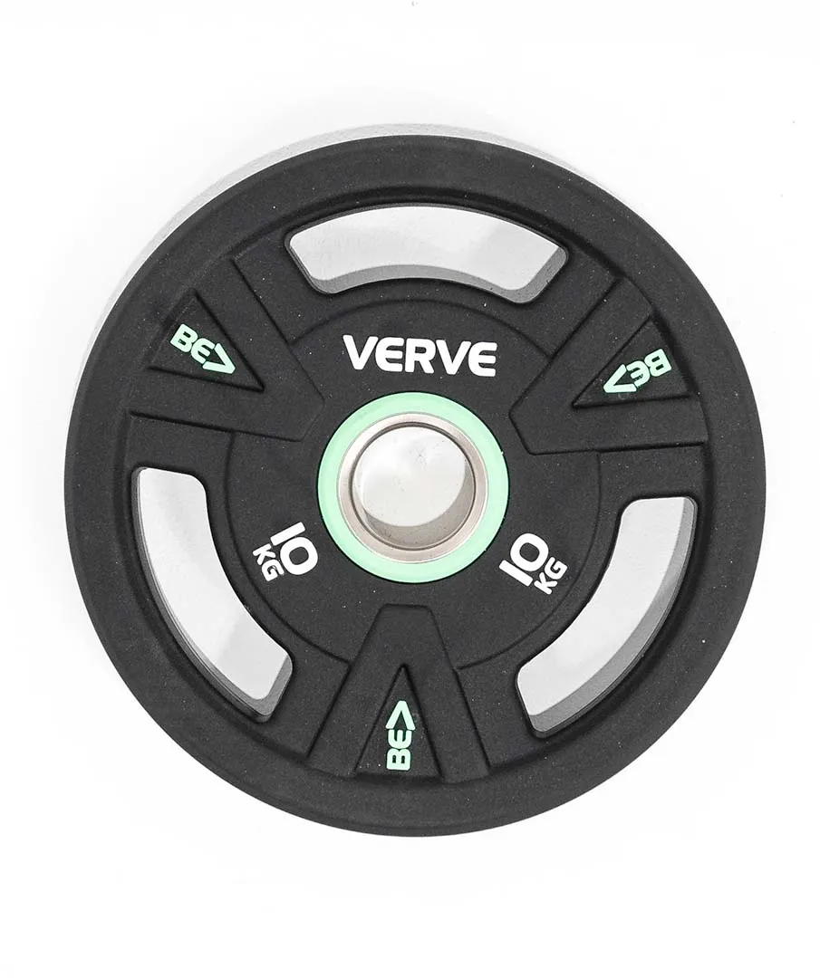 VERVE BE> PU Coated Tri Grip Olympic Plates