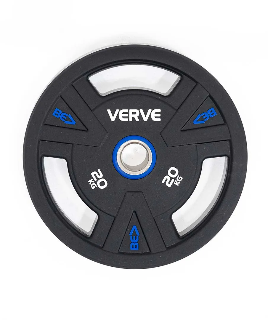 VERVE BE> PU Coated Tri Grip Olympic Plates