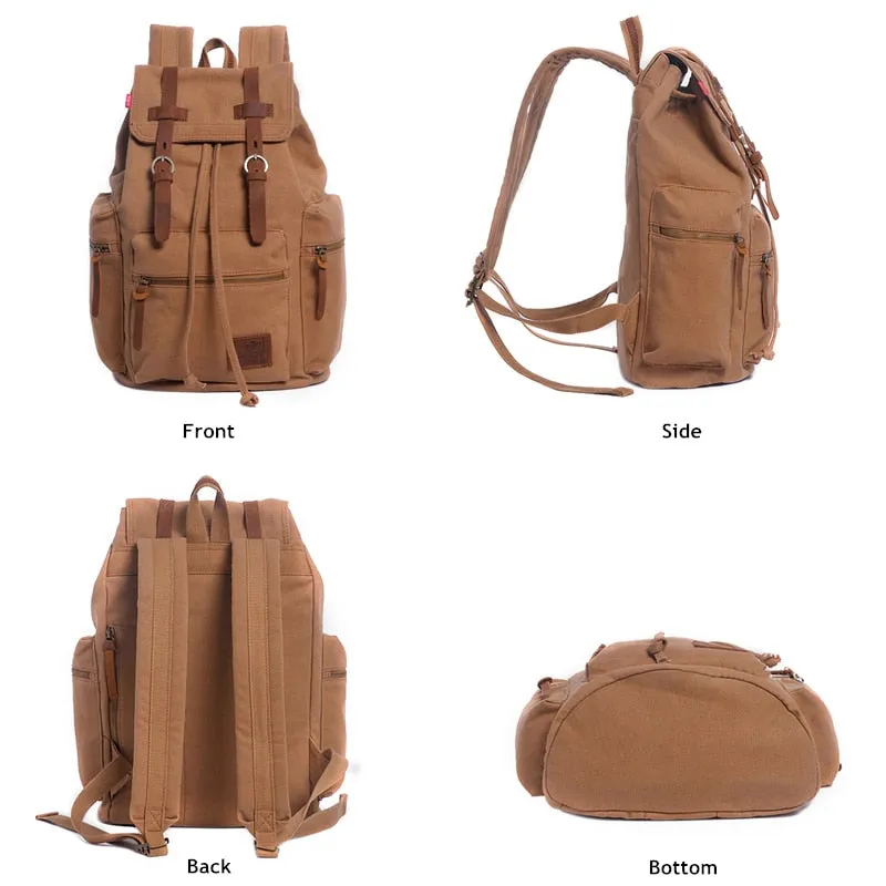 Vintage Canvas backpack in multiple colours.