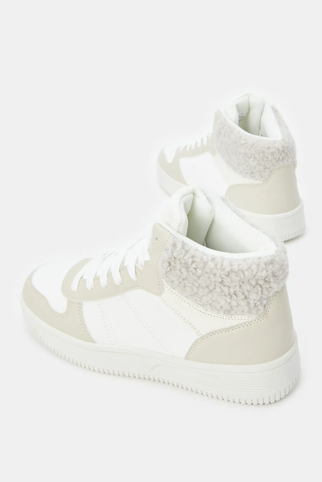 Women White High-top Sneakers