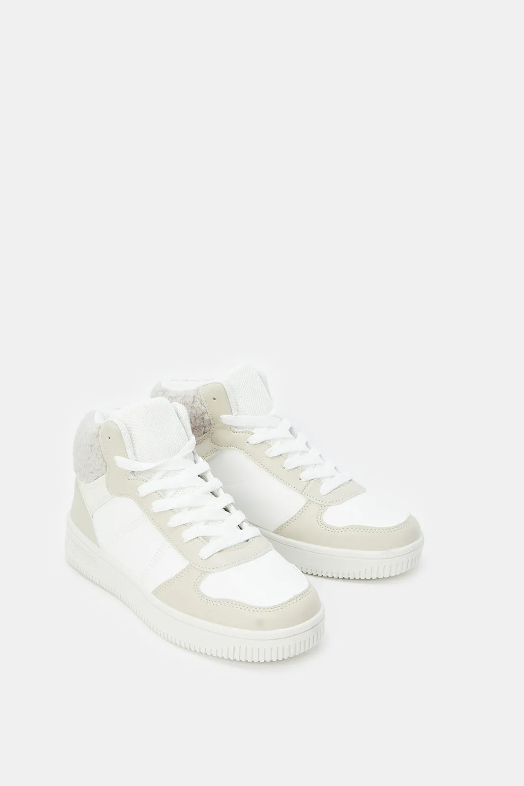 Women White High-top Sneakers