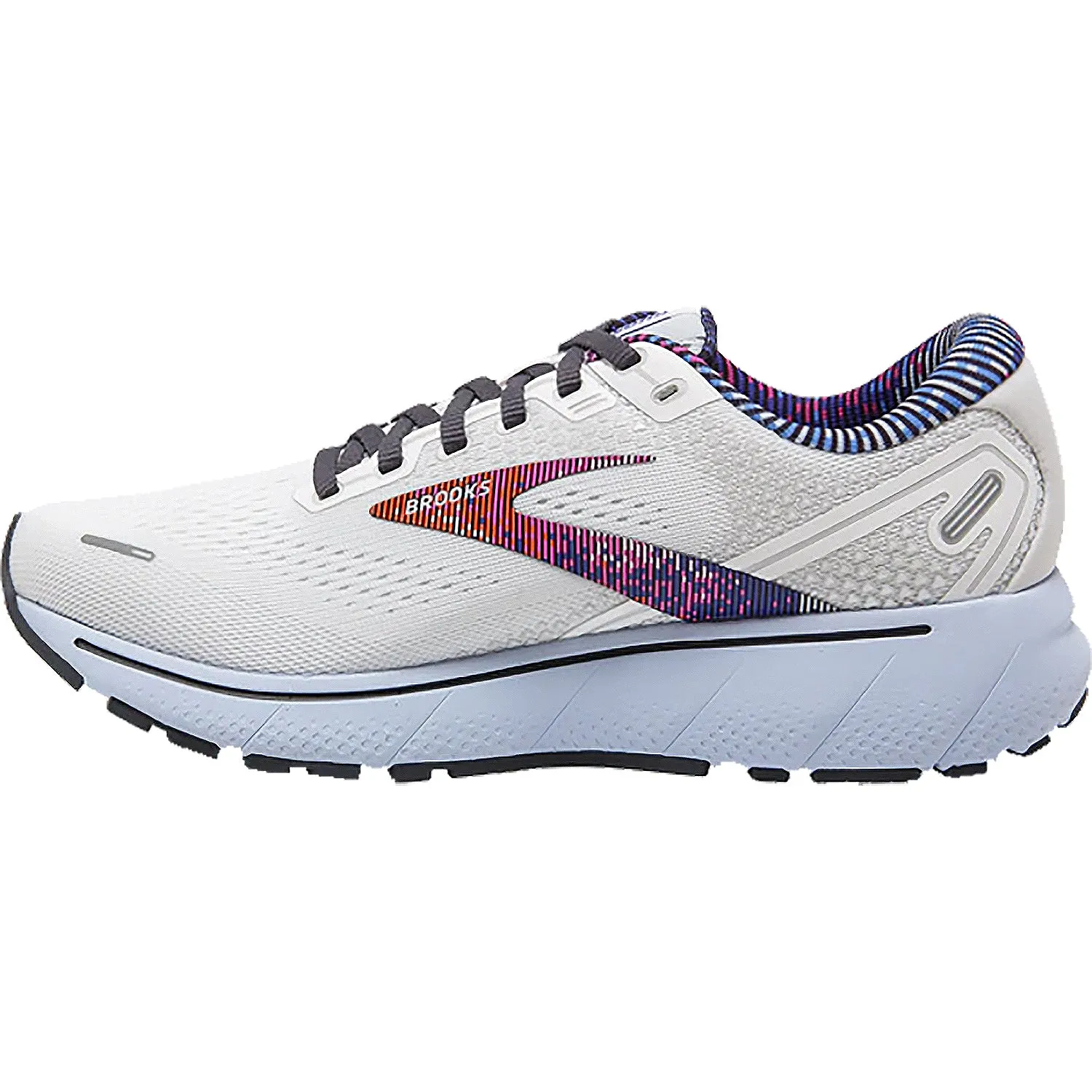 Women's Brooks Ghost 14 White/Heather/Ebony Mesh