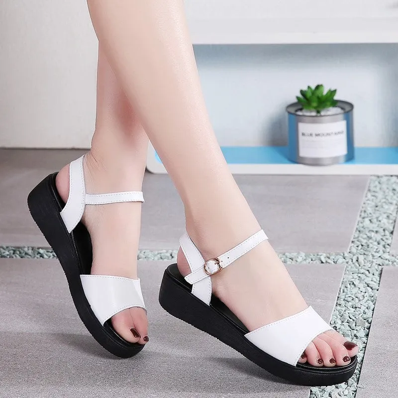 Women's street simple fashion dressy flat walking slippers sandals