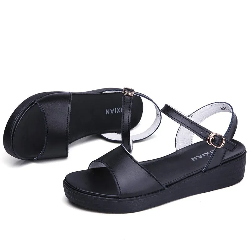 Women's street simple fashion dressy flat walking slippers sandals