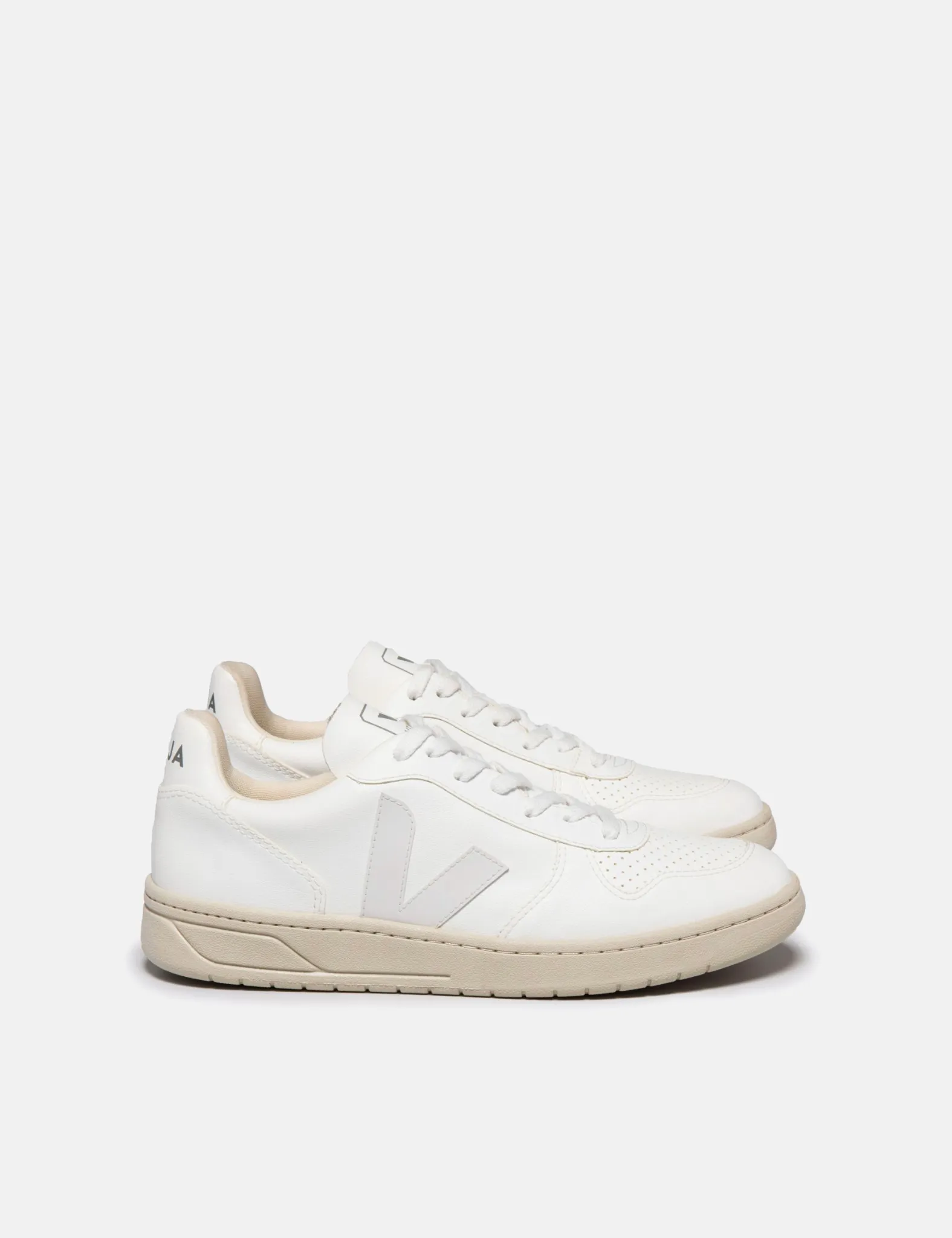 Women's Veja V-10 CWL Trainers - Full White