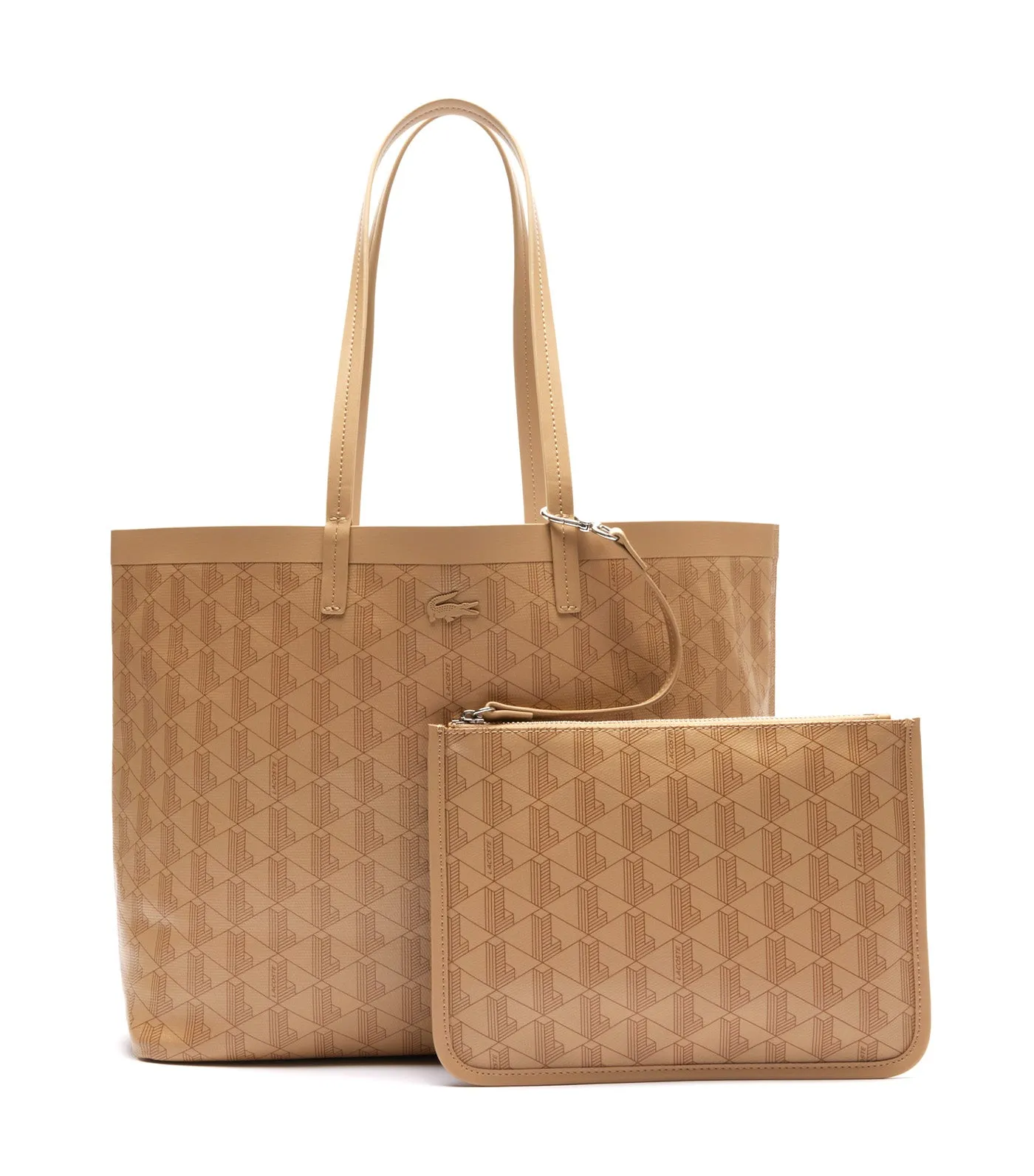 Zely Tote with Removable Pouch Mono Viennois Chipmunk