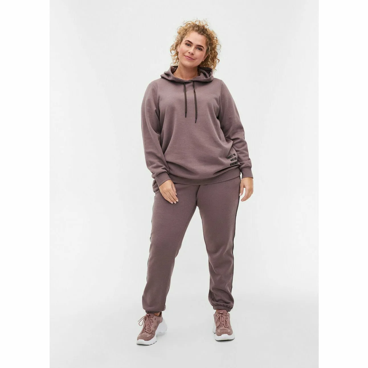 Zizzi Track Pants in Taupe